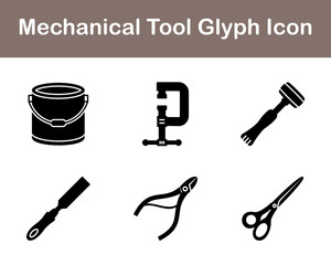 Mechanical Tool Vector Icon Set