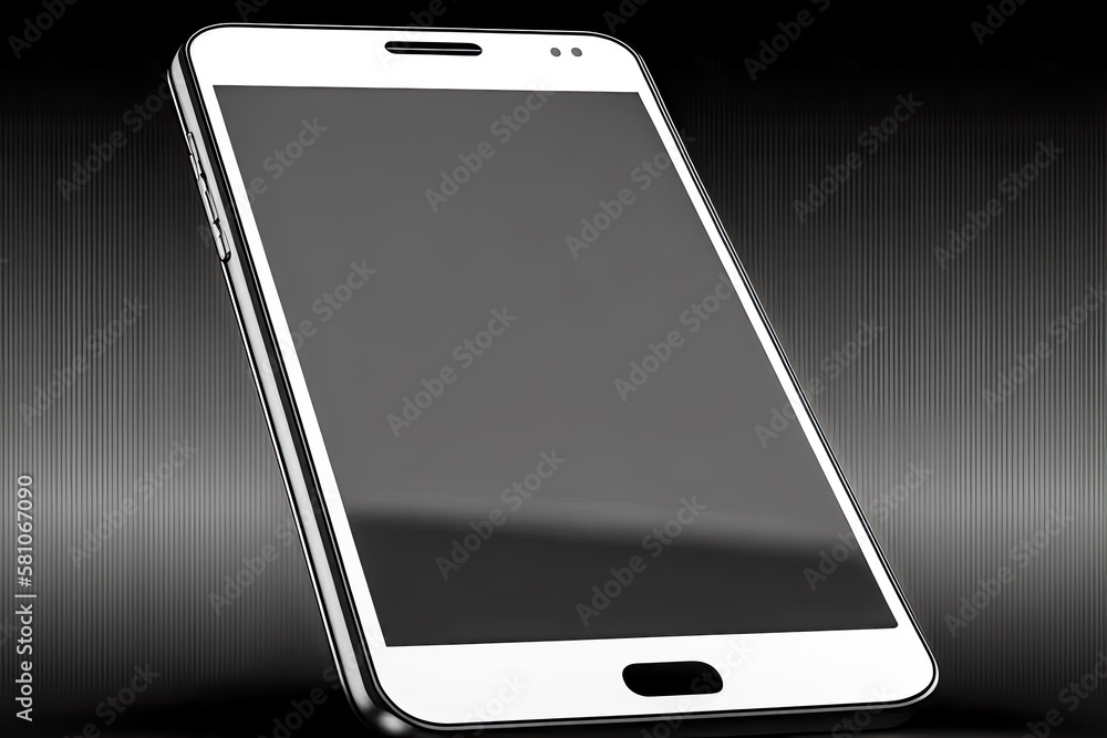 Poster a mesmerizing blank mobile phone screen was discovered - generative ai.