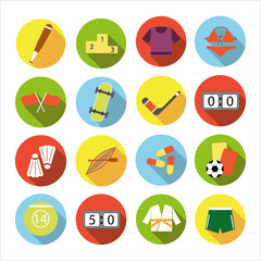 Set of flat sports icons