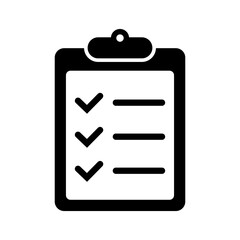 Clipboard and checklist icon. Project management, questionnaire icon. To do list vector icon for web site and app design.
