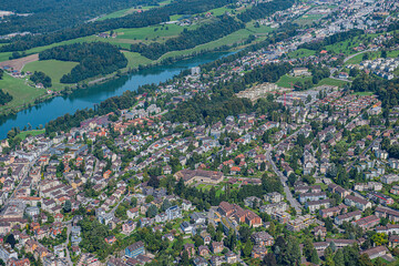 Luftaufnahme des Wesemlinquartiers, Luzern, Schweiz