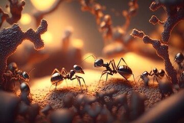 Ants created using AI Generative Technology