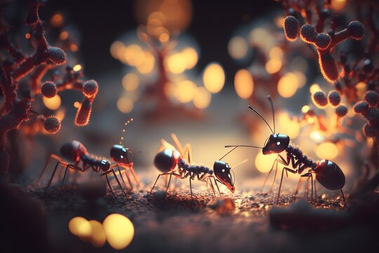 Ants created using AI Generative Technology