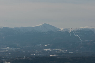Mountain, Poland, landcape, Śnieżka, Karkonosze, śnieżne kotły, śnieg w górach, kotlina, 