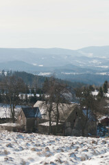 Mountain, Poland, landcape, Śnieżka, Karkonosze, śnieżne kotły, śnieg w górach, kotlina, 