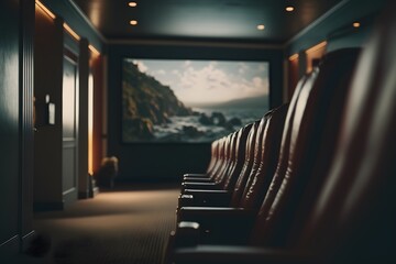 Cinema seats created using AI Generative Technology - obrazy, fototapety, plakaty