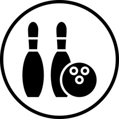 Vector Design Bowling Icon Style