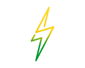 Electrical symbol in line vector logo