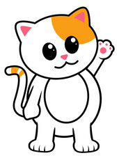 Obraz na płótnie Canvas cute cat cartoon