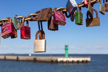 Büsum Hafen Liebesschlösser