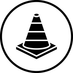 Vector Design Road Cone Icon Style
