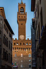 Fototapeta na wymiar Tower Of Palazzo Vecchio in Florence, Italy