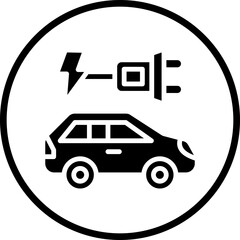 Vector Design Electric Car Icon Style