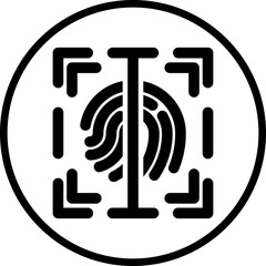 Vector Design Fingerprint Scanner Icon Style