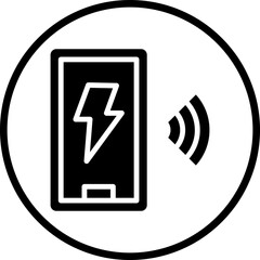 Vector Design Wireless Charger Icon Style