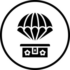 Vector Design Army Parachute Icon Style