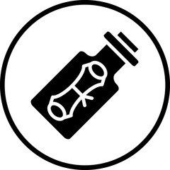 Vector Design Message in a Bottle Icon Style