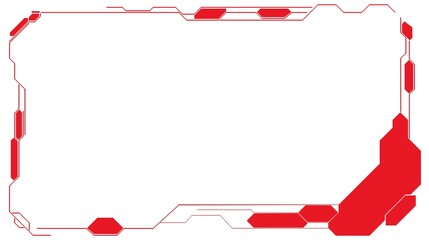 HUDフレーム　レッド
