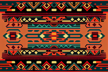 traditional aztec art pattern. generative ai