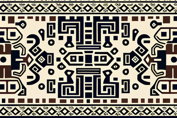 traditional aztec art pattern. generative ai