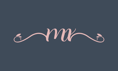 MX initial handwriting logo template vector illustration Background design.