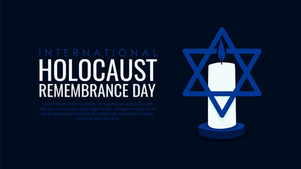 holocaust remembrance day banner template - obrazy, fototapety, plakaty
