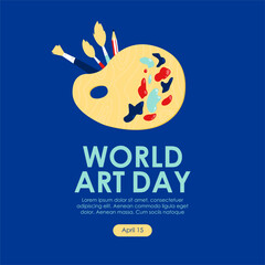 world art day banner template