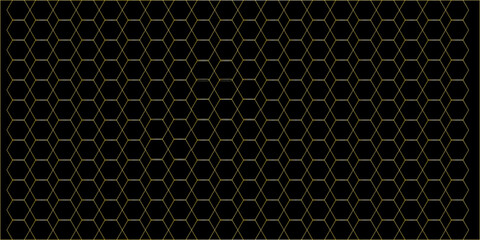 Background with hexagons . Abstract background with lines . golden texture black background . black and hexagon abstract background. Texture and futuristic business .