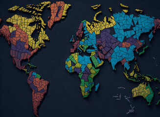 A colorful world map with a mosaic of people of all races and ethnicities, celebrating International Day for the Elimination of Racial Discrimination.