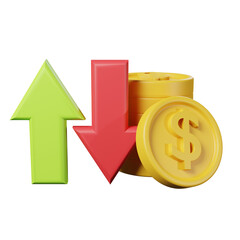 coin and dollar sign