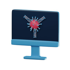 3D Virus Attack Illustration