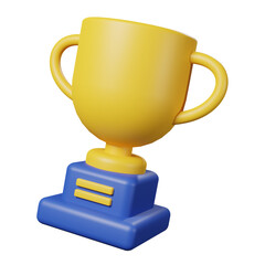 gold cup isolated on white