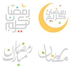 Arabic Calligraphy Vector Illustration for Ramadan Kareem Wishes & Greetings.