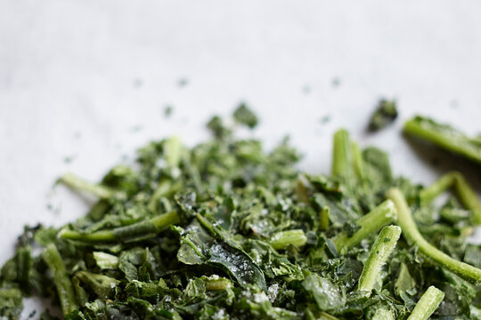 Close-up of pile of spinach