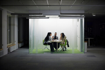 People having meeting in meeting room