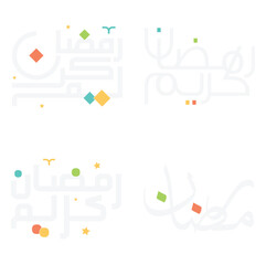 Vector Illustration of Ramadan Kareem Arabic Typography for Muslim Greetings.