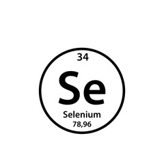Selenium element periodic table icon vector logo design template