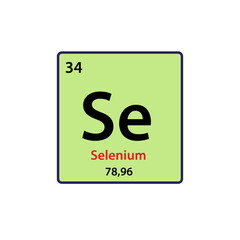 Selenium element periodic table icon vector logo design template
