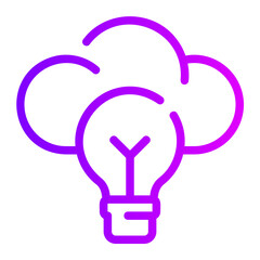 brainstorming gradient icon