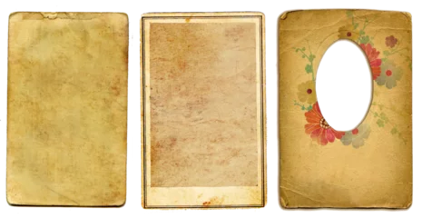 Foto op Canvas set of Vintage paper  photo frames isolated background © Freesurf