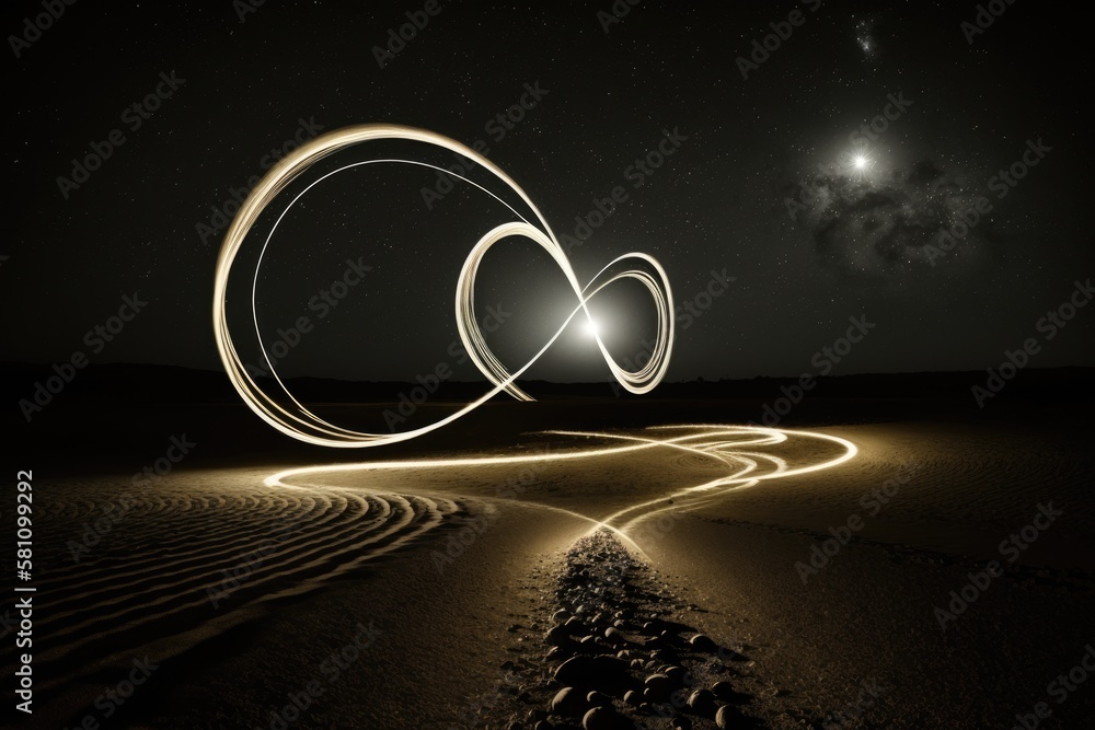 Poster glow effect. ribbon glint. abstract rotational border lines