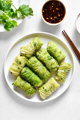 Chinese style stuffed cabbage rolls