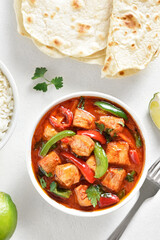 Thai style red chicken curry