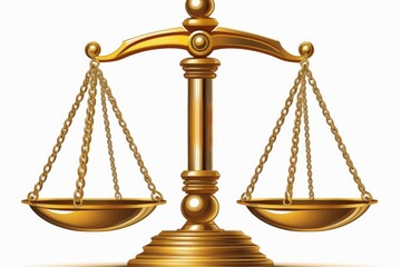 golden justice scale logo plain on a white background