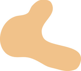 Abstract freeform shape illustration. Hand drawn shapes and doodle object
