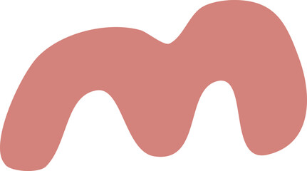 Abstract freeform shape illustration. Hand drawn shapes and doodle object
