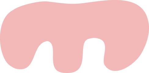 Abstract freeform shape illustration. Hand drawn shapes and doodle object
