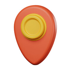 location icon 3d render isolated on white