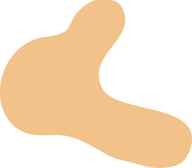 Abstract freeform shape illustration. Hand drawn shapes and doodle object