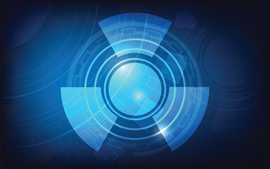 Abstract Circular Cyber technology background Hitech